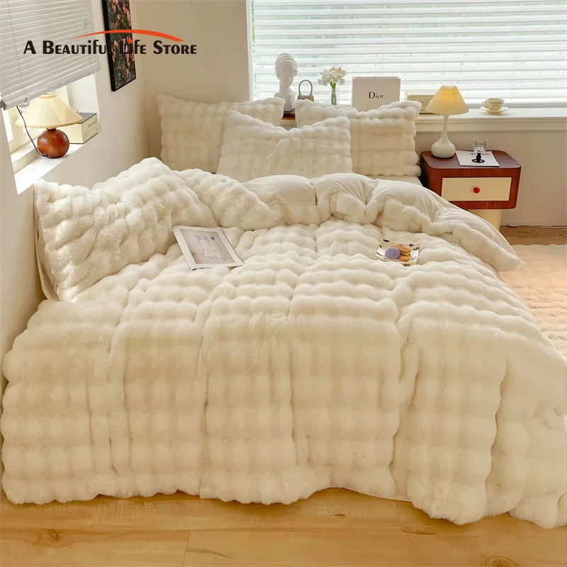 Home Textiles Europe - Luxury Faux Rabbit Fur Velvet Fleece