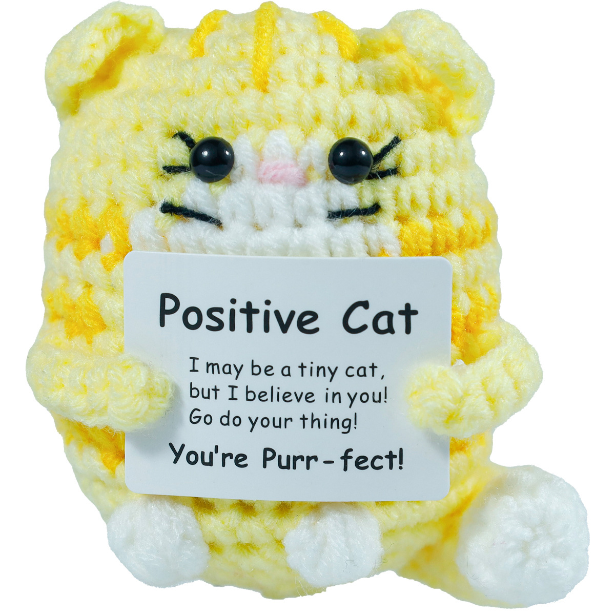 Funny Crochet Positive Cat Dol - Home Textiles Europe 评论和价格