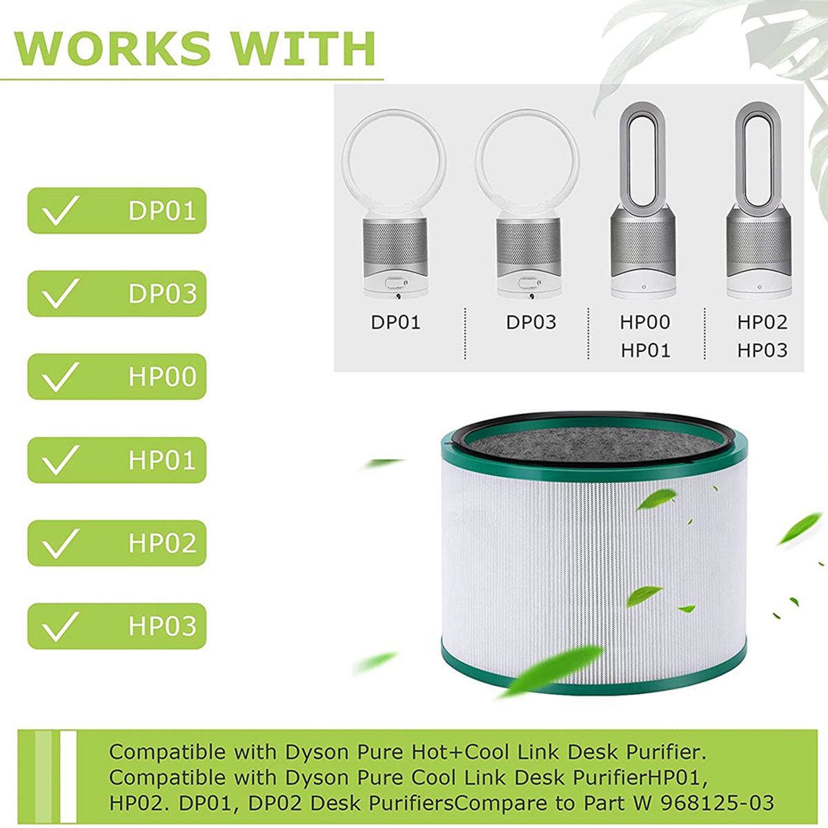 HGHO Replacement Filter for Dy - Dyson Fan Pure Cool 评论和价格
