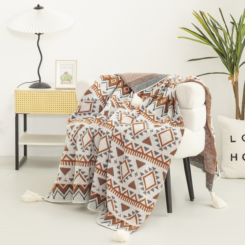Bohemian Style Printed Knitted - Home Textiles Europe 评论和价格