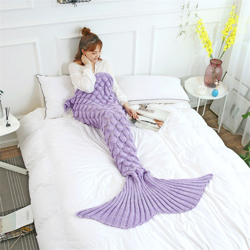 Faux Cashmere Mermaid Tail Bla - Home Textiles Europe 评论和价格