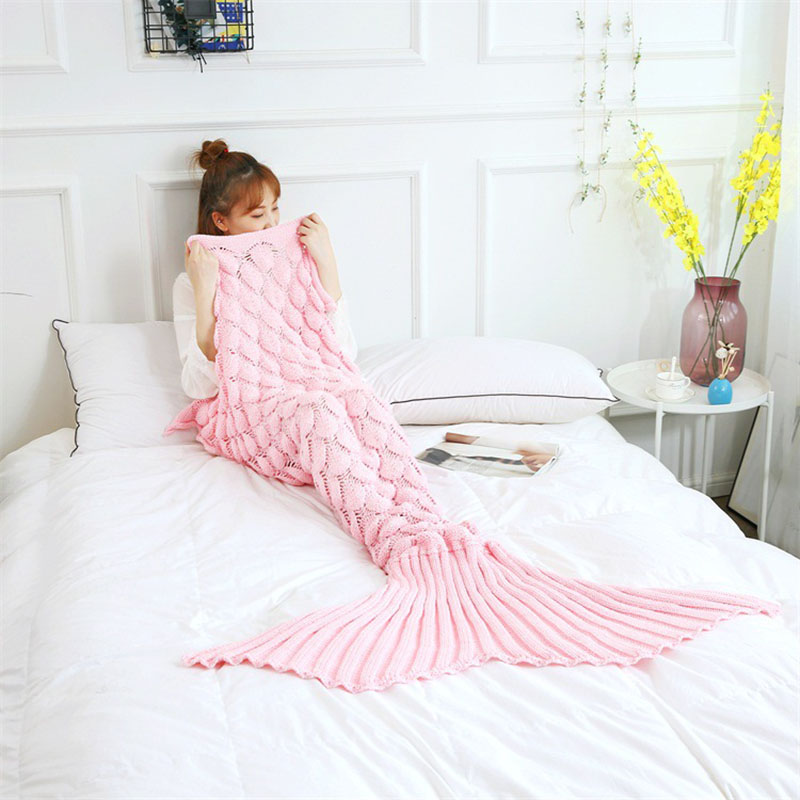 Faux Cashmere Mermaid Tail Bla - Home Textiles Europe 评论和价格