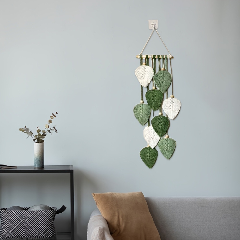 Handwoven Leaf Wall Hanging Ta - Home Textiles Europe 评论和价格