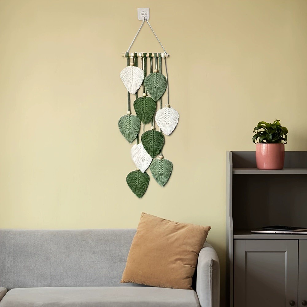 Handwoven Leaf Wall Hanging Ta - Home Textiles Europe 评论和价格