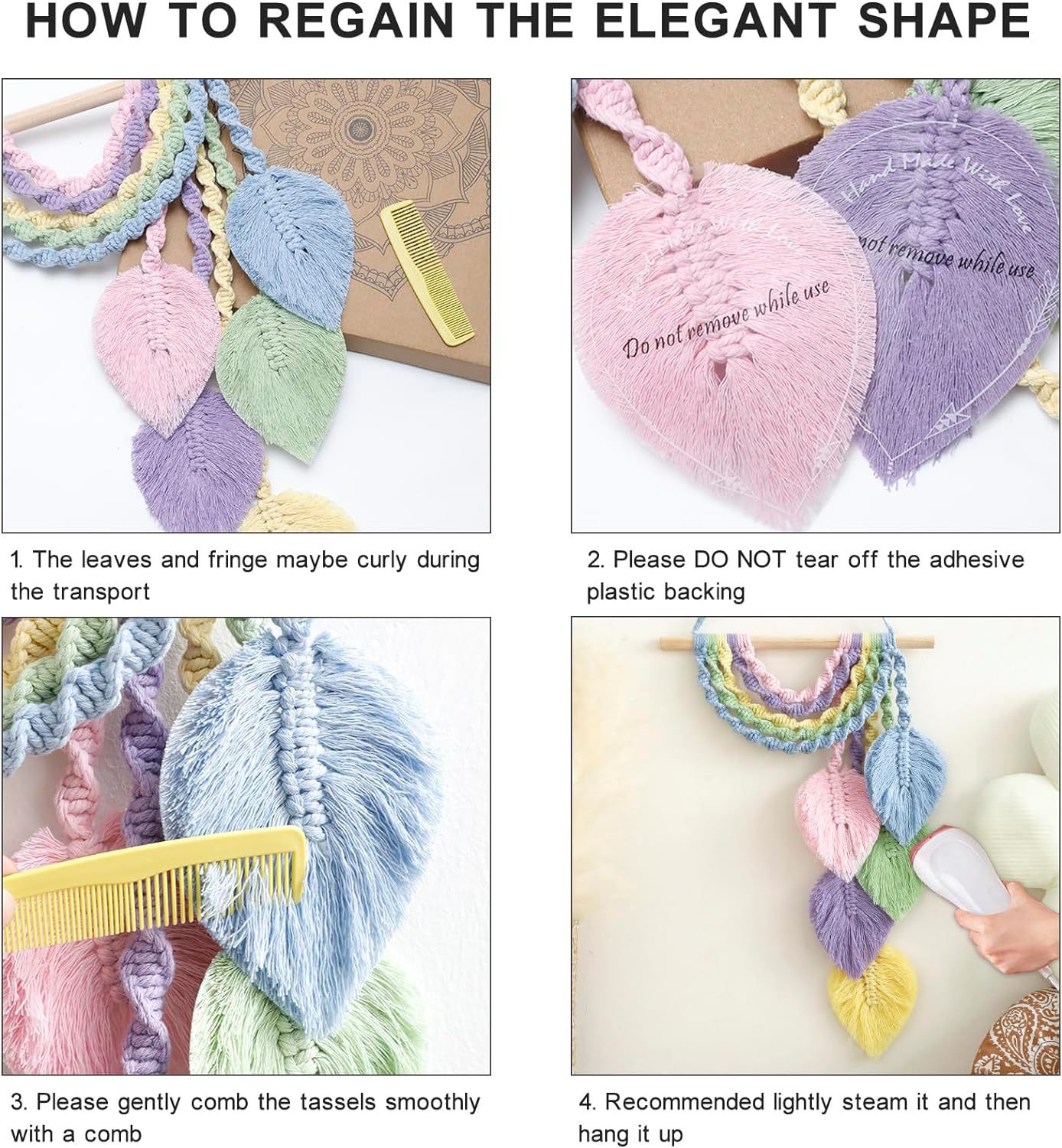 Tapestries Rainbow Leaves Feat - Home Textiles Europe 评论和价格