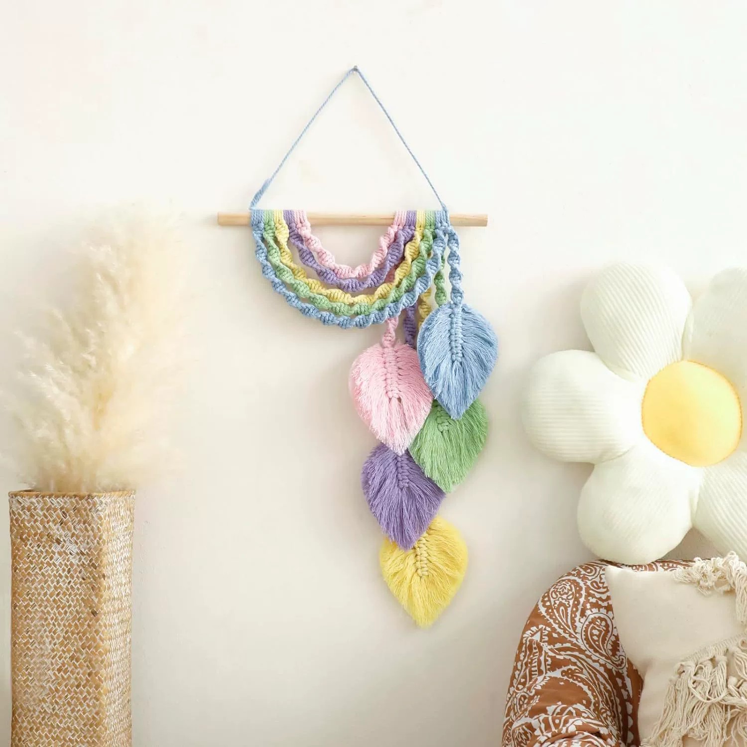 Tapestries Rainbow Leaves Feat - Home Textiles Europe 评论和价格