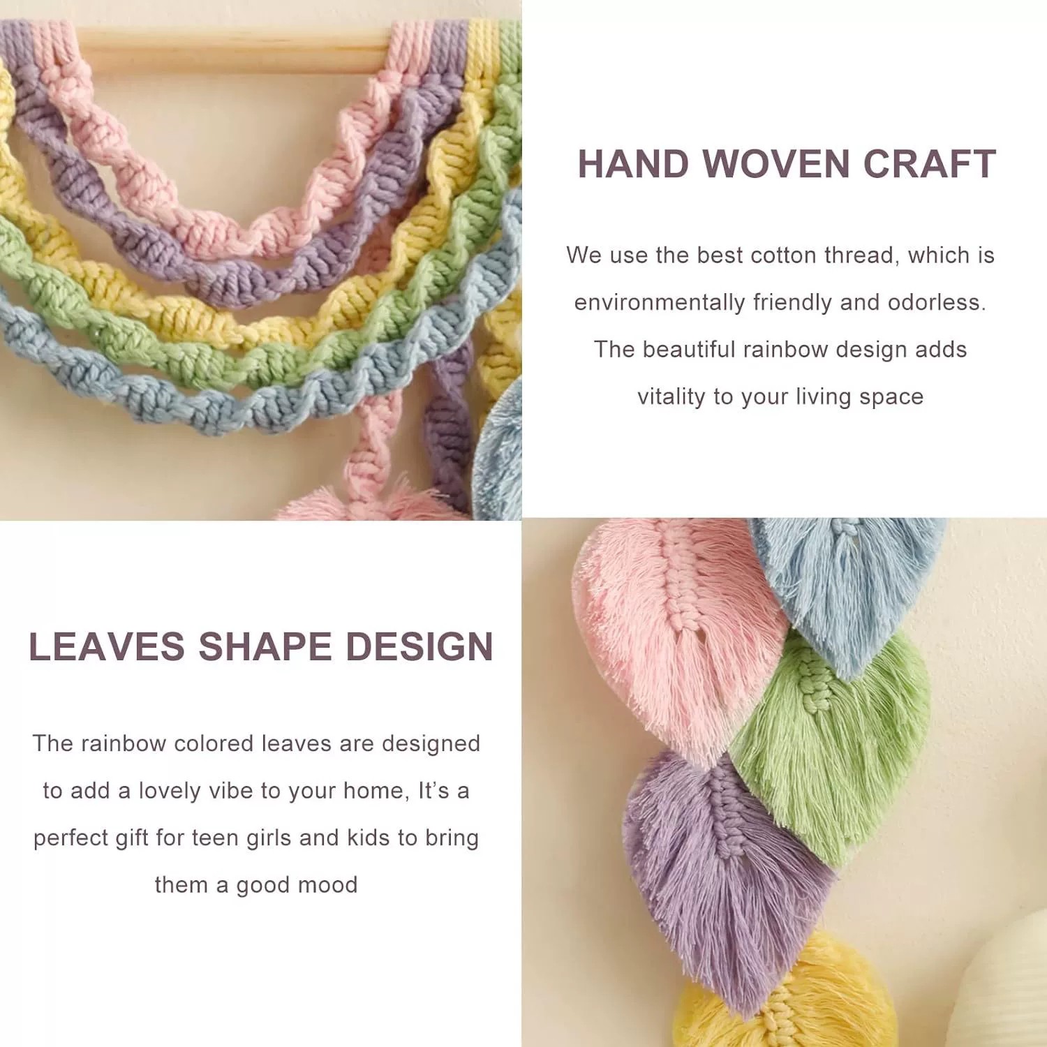 Tapestries Rainbow Leaves Feat - Home Textiles Europe 评论和价格