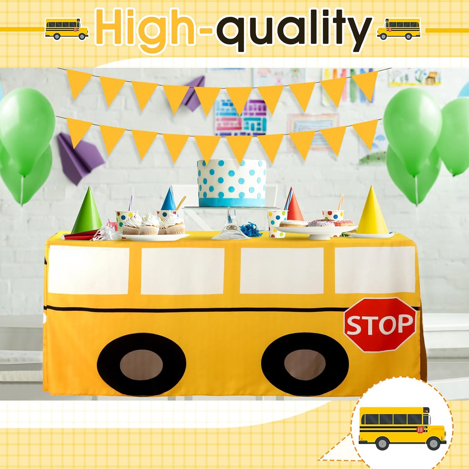 Cartoon School Bus Tablecloth  - Home Textiles Today News 评论和价格